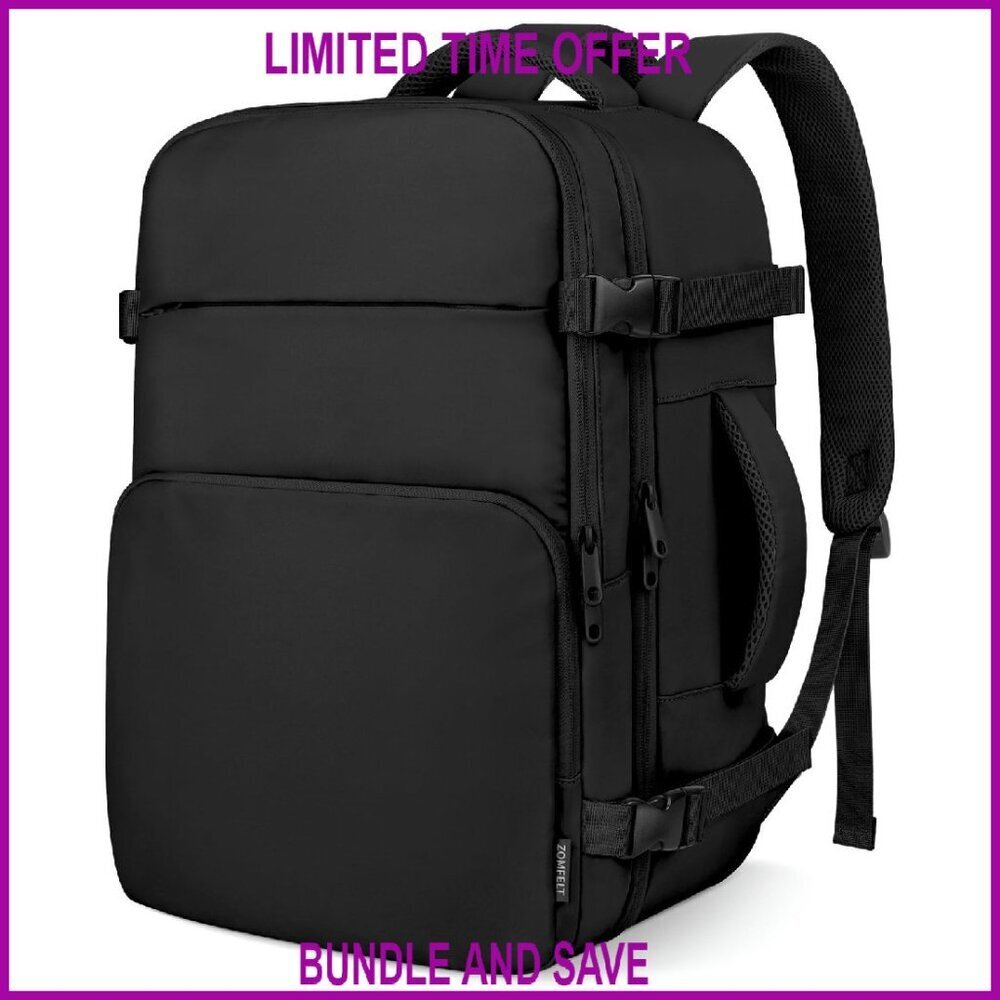 TSA Flight Approved 15.6 Laptop Backpack, Travel Carry On, Multiple Pockets